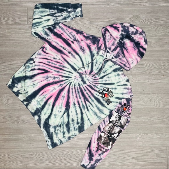 Nwt rue 21 plus poetic justice 2pac tie dye hoodie sweatshirt - Picture 1 of 5